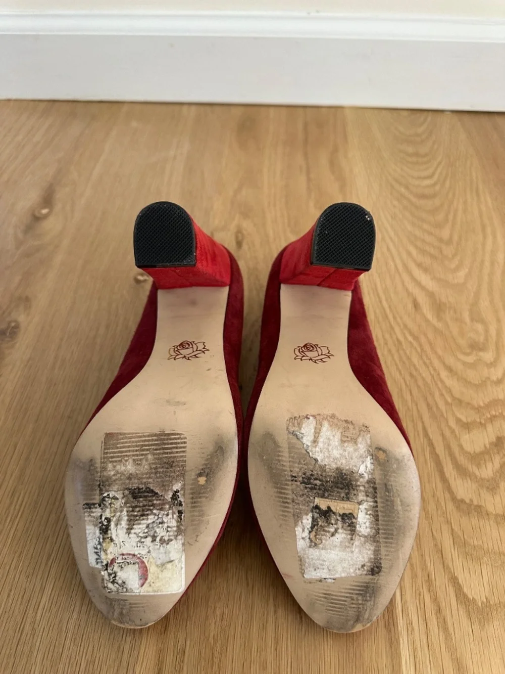 Red Suede Pumps